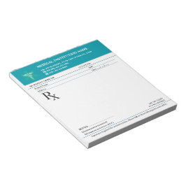 Doktersrecept Medisch RX Blok – Medisch Teal Notitieblok