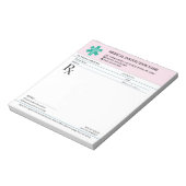 Doktersrecept Medisch RX Blok – Security Rose Notitieblok (Linkerzijde)