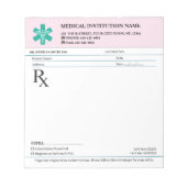Doktersrecept Medisch RX Blok – Security Rose Notitieblok (Voorkant)