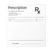 Doktersrecept Notitieblok – Bewerkbaar DoktersRX (Voorkant)