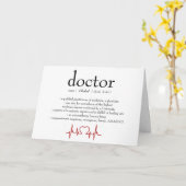 Dokterswaardering gepersonaliseerd kaart (Gele Bloem)