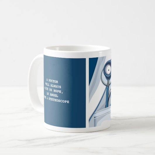 Dokterswaardering, het Gift van de Artsendag Koffiemok (Voorkant links)