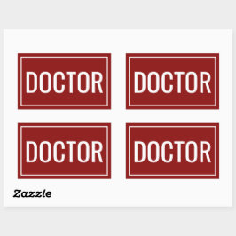 Doktertekst Aangepaste Rechthoekige Stickers Kanto