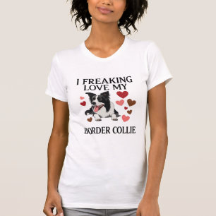 Dol op Border Collie Hond Harten_1 T-shirt