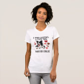 Dol op Border Collie Hond Harten_1 T-shirt (Voorkant volledig)