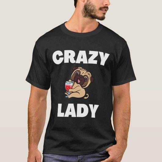 Dol Pug Dame GrappigeHond Liefhebber Essential 9 T-shirt (Voorkant)