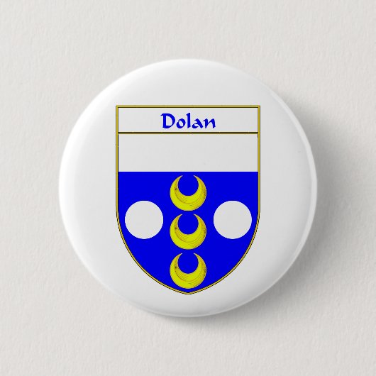 Dolan Coat of Arms/Family Crest Ronde Button 5,7 Cm (Voorkant)