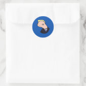 Doland Tremp Ultimate Meme (blauw) Ronde Sticker (Tas)