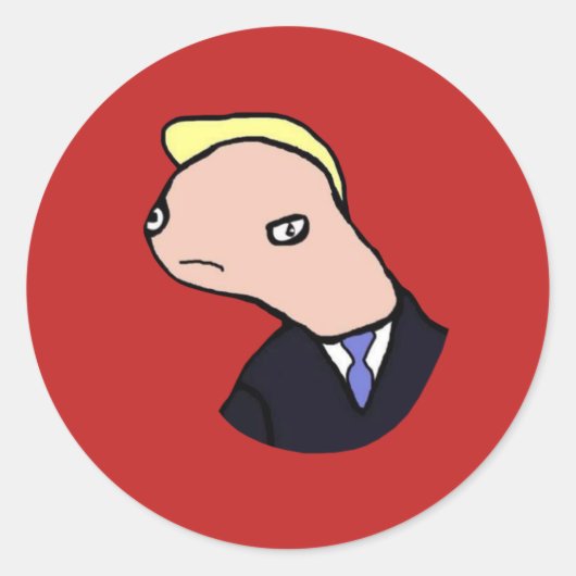 Doland Tremp Ultimate Meme (rood) Ronde Sticker (Voorkant)