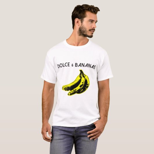 Dolce and Bananas Funny Parody Design T-shirt (Voorkant volledig)
