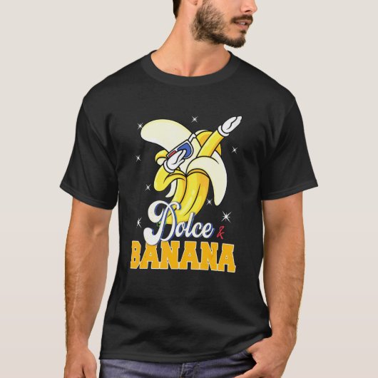 Dolce Banana Dabbing Bananas Vegan Veggie T-shirt (Voorkant)