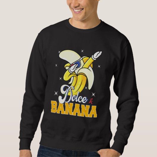 Dolce Banana Dabbing Bananas Vegan Veggie Trui (Voorkant)