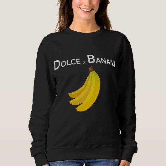 Dolce & Banana Grappige Mode Bananen Cadeau voor V Trui (Voorkant)