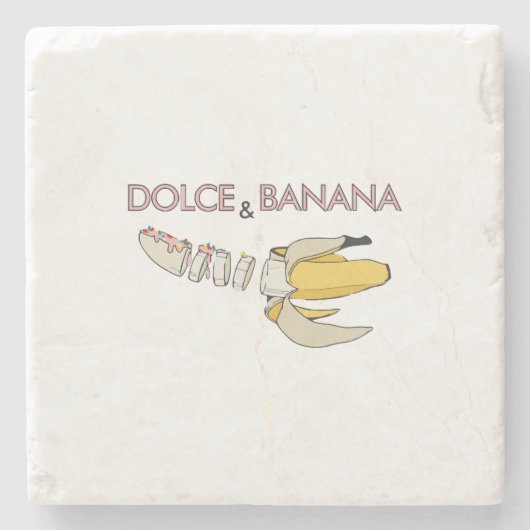 Dolce & Banana Stenen Onderzetter (Voorkant)