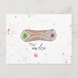 Dolce Cannolo Waterverf Briefkaart
