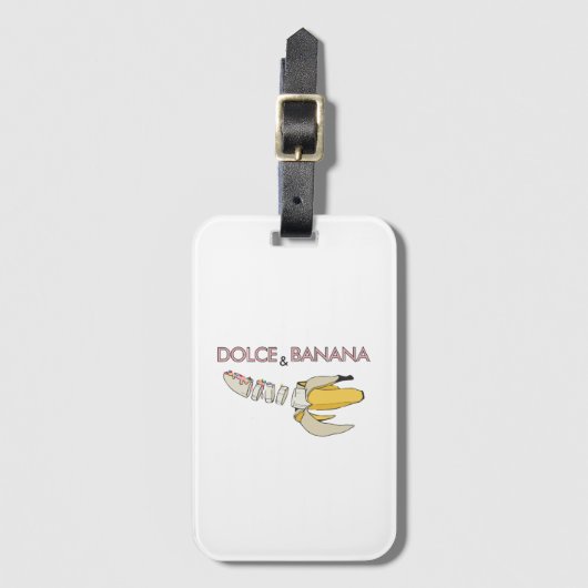 Dolce en banaan bagagelabel (Voorkant (verticaal))