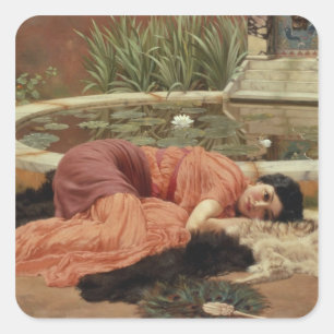Dolce Far Niente, 1904 Vierkante Sticker