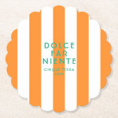 Dolce Far Niente Cinque Terra Sinaasappel Cabana S Kartonnen Onderzetters (Voorkant)