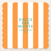 Dolce Far Niente Cinque Terra Sinaasappel Cabana S Kartonnen Onderzetters (Voorkant)