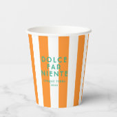 Dolce Far Niente Cinque Terra Sinaasappel Cabana S Papieren Bekers (Achterkant)