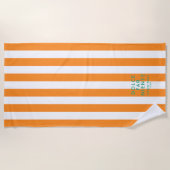 Dolce Far Niente Cinque Terra Sinaasappel Stripe Strandlaken (Voorkant)