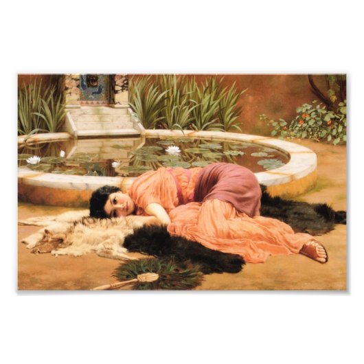 Dolce Far Niente door John Godward Foto Afdruk (Voorkant)