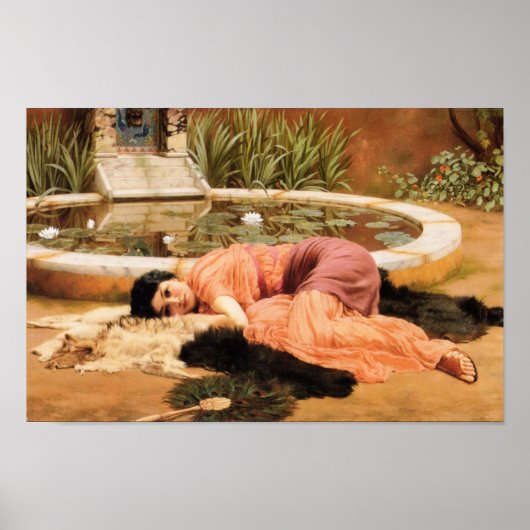 Dolce Far Niente door John Godward Poster (Voorkant)