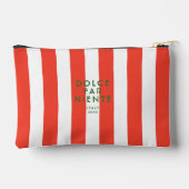 Dolce Far Niente Italië Red Cabana Stripe Reizen Etui (Achterkant)