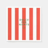 Dolce Far Niente Italië Red Cabana Stripe Servet (Voorkant)