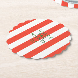 Dolce Far Niente Italië rode Cabana strepen Kartonnen Onderzetters