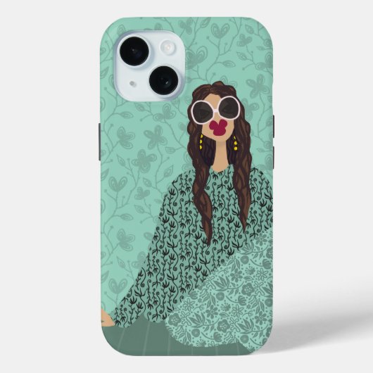 Dolce Far Niente Mode Illustratie Kaart Hoesje-Ma Case-Mate iPhone Case (Achterkant)