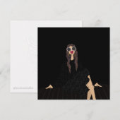 Dolce Far Niente Mode Illustratie Zwarte Kaart (Voorkant / Achterkant)
