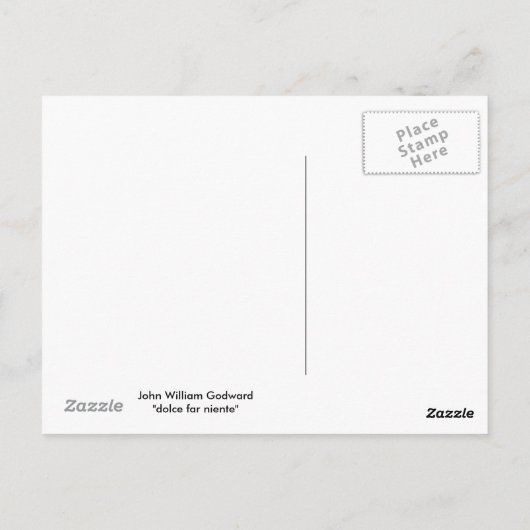 dolce far niente - niets zoets - Godward Briefkaart (Achterkant)