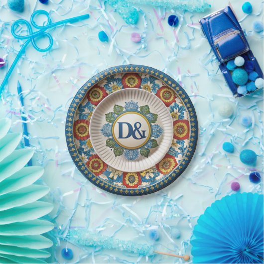 Dolce & Gabbana Carretto Siciliano Papier Borden Papieren Bordje (Feest)