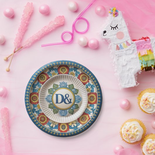 Dolce & Gabbana Carretto Siciliano Papier Borden Papieren Bordje (Feest)