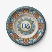 Dolce & Gabbana Carretto Siciliano Papier Borden Papieren Bordje (Voorkant)