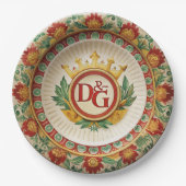 Dolce & Gabbana Carretto Siciliano Papier Borden Papieren Bordje (Voorkant)