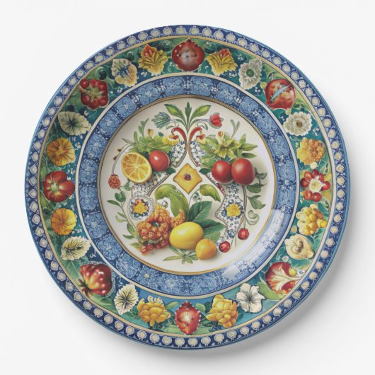 Dolce & Gabbana Siciliaanse Winkelwagen Whimsy Pap Papieren Bordje (Voorkant)