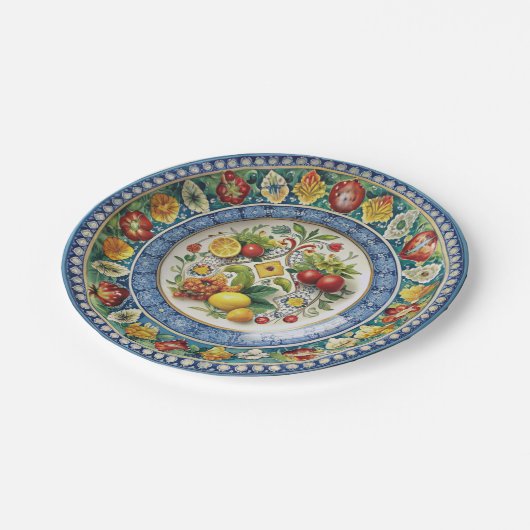 Dolce & Gabbana Siciliaanse Winkelwagen Whimsy Pap Papieren Bordje (Gekanteld)