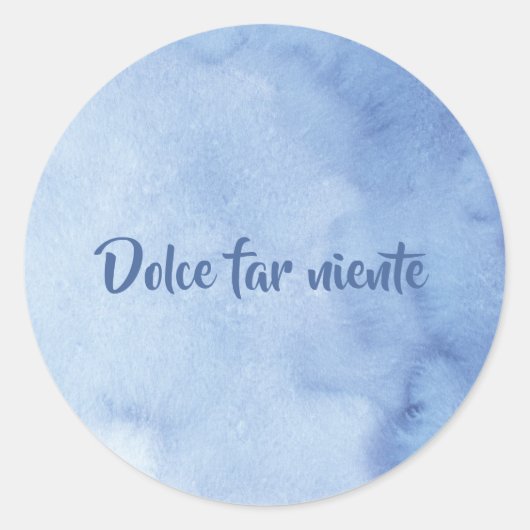 Dolce verre niente. Italiaanse levensstijl Ronde Sticker (Voorkant)