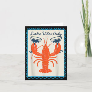 Dolce Vibes Only Kreeft Wijn Retro Pret Summer Kaart