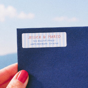 Dolce Vita Blauwe Strepen Retouradres Etiket