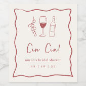 Dolce Vita Bruidsuitnodiging Wijn Etiket (Enkel label)