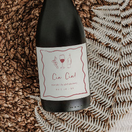 Dolce Vita Bruidsuitnodiging Wijn Etiket