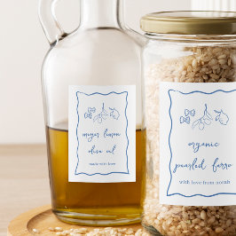 Dolce Vita Golvende Streep Italiaans Voedselcontainer Etiket