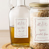 Dolce Vita Golvende Streep Italiaans Voedselcontainer Etiket