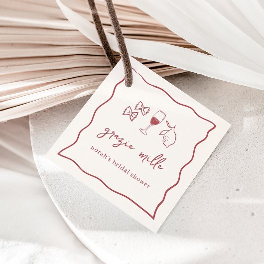 Dolce Vita Handgeschreven Bruiloftsborrel Bedankjes Labels