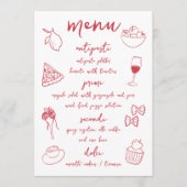Dolce Vita handgeschreven Italiaans diner Menu (Voorkant)