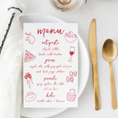 Dolce Vita Handgeschreven Italiaans Diner Menu