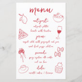 Dolce Vita Handgeschreven Italiaans Diner Menu (Voorkant)